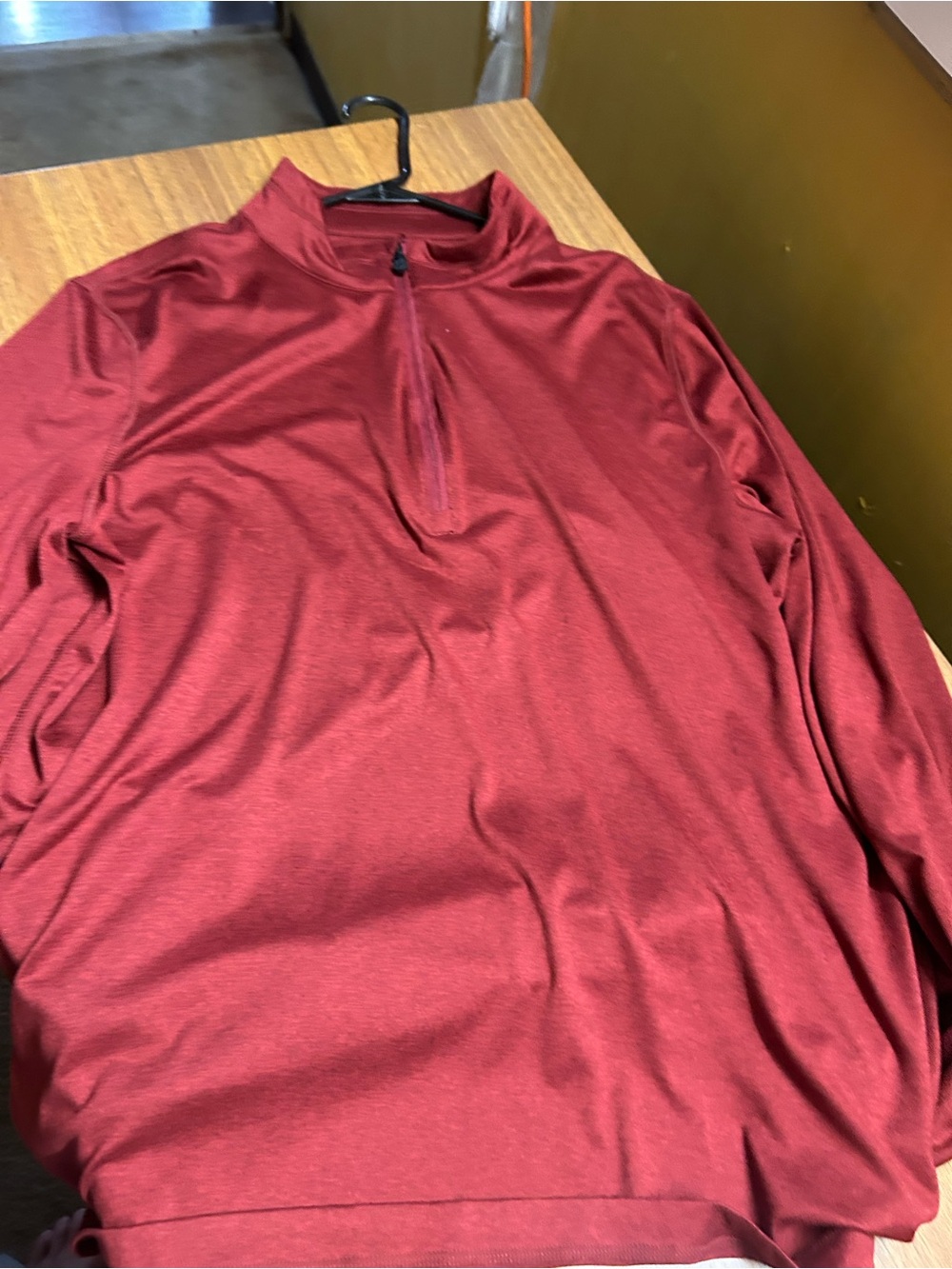 Men's Long-Sleeve Quarter-Zip Pullover - Red